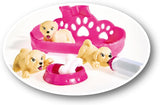 Simba 105733041 - Evi Love Puppy Love with TRZY szczenięta, z budką dla psa i akcesoriami, modna lalka, 12 cm, dla dzieci w wieku 3+