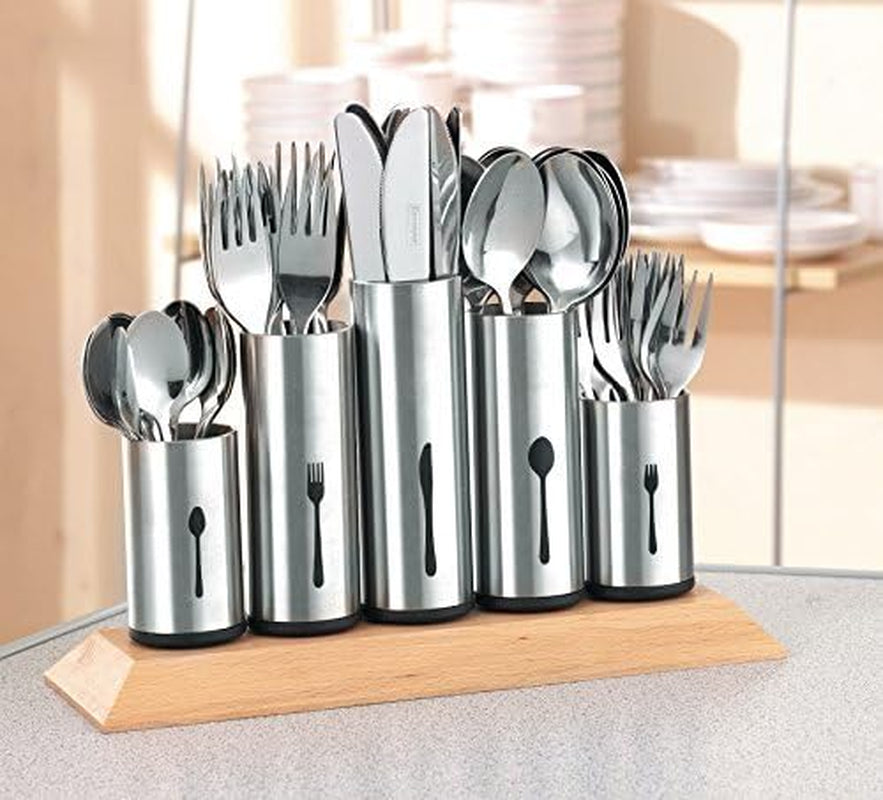 Uchwyt na sztućce ze stali nierdzewnej, 1 opakowanie, srebrny Kitchen Naty Shop A 2 szt