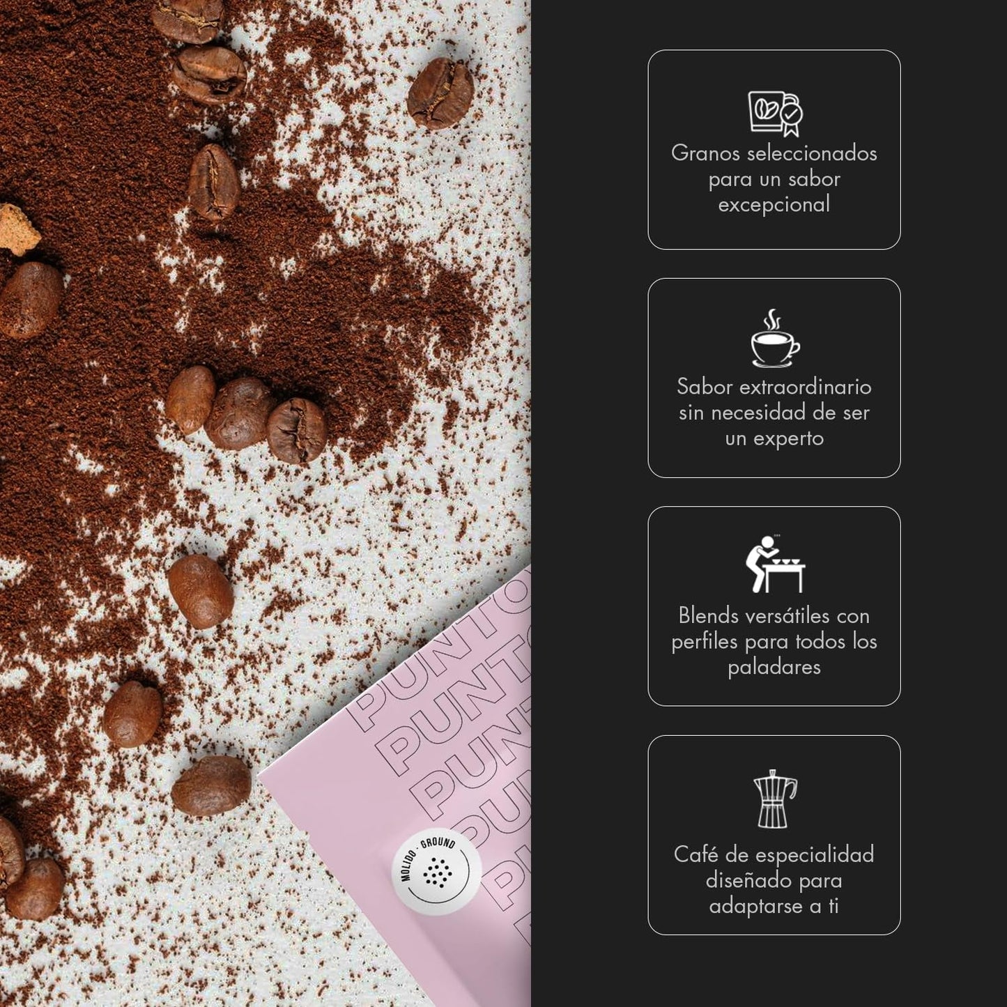 – Kawa mielona etiopska – 250 g – Kawa specjalna – Średnio palona – 100% Arabica – Nuty miodu, cynamonu i czekolady – Intensywna kwasowość – Średnia treściwość