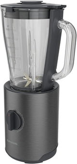 Grundig Delisia Novus SM 7140 Professioneller Mikser stojący, 1,5 litra, 800 W, 6-fazowy Edelstahlmesser Mit Zirkonium-Beschichtung, 5 Geschwindigkeitsstufen + funkcja pulsacyjna, Dark Inox/Edelstahl Kitchen Naty Shop