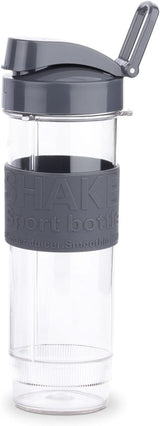 H.Koenig Smoothie Maker SMOO9 - Mini mikser stojący - Mini blender - 300 Watt - 570 ml - Edelstahl - 2 Kunststoffflaschen - Bpa-Frei, Grau Kitchen Naty Shop