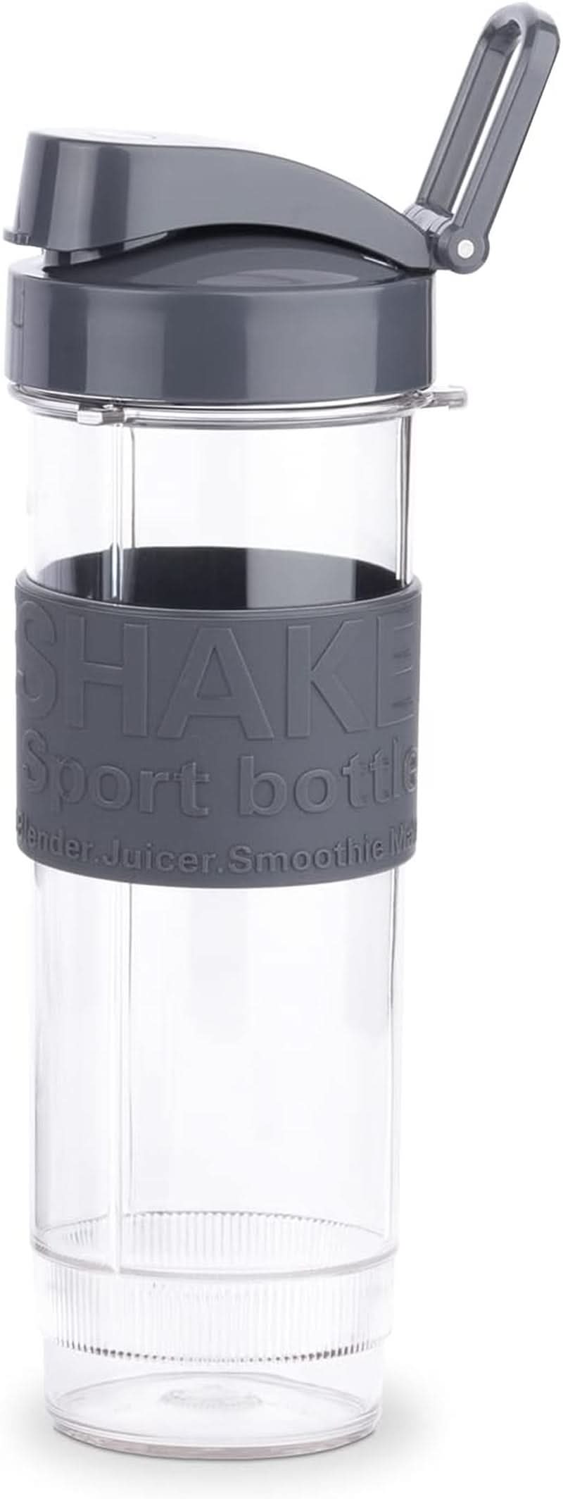 H.Koenig Smoothie Maker SMOO9 - Mini mikser stojący - Mini blender - 300 Watt - 570 ml - Edelstahl - 2 Kunststoffflaschen - Bpa-Frei, Grau Kitchen Naty Shop