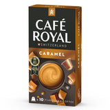 Café Royal Caramel Flavoured Kaffee – Kaffeekapseln kompatybilna z Nespresso®, kremowa, helle Röstung, 100% Arabica, Rainforest Alliance, 100 Kapseln