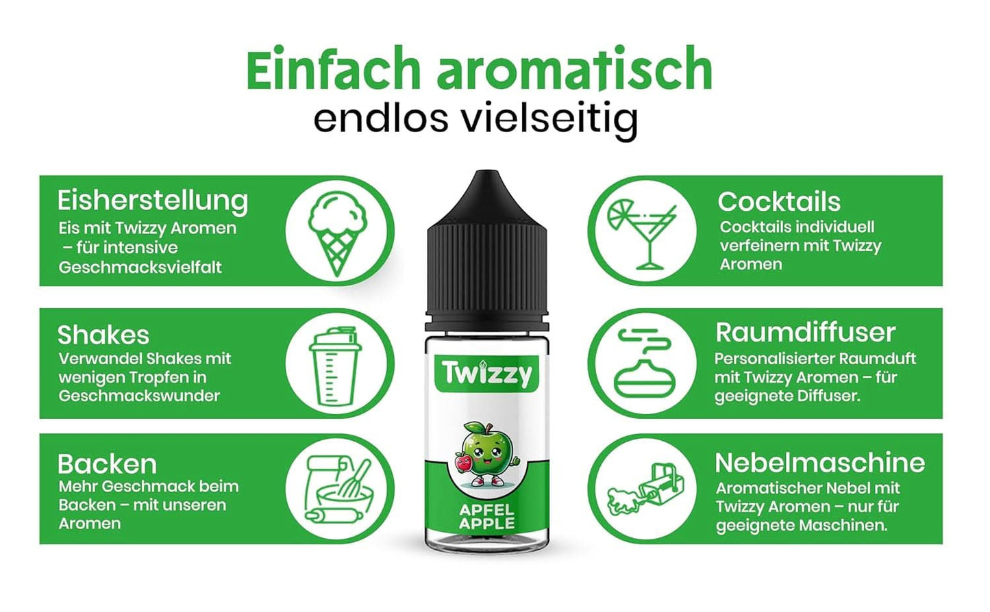 Twizzy, Skoncentrowany aromat jabłkowy, 30 ml Aromas Naty Shop