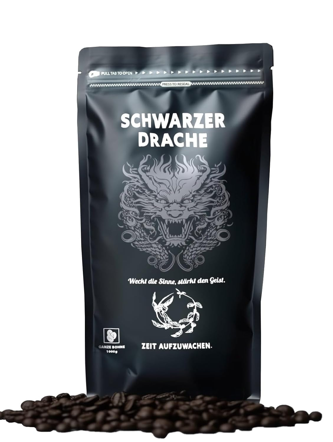 Black Dragon Espresso 100% Robusta - Ekstra mocna kawa palona w ziarnach - Bardzo mocna i pełna kawa z dużą zawartością kofeiny - Bardzo mocne espresso