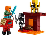 LEGO Minecraft Pojedynek lawowy w głębinach, zabawka dla fanów gier wideo, forteca z minifigurkami, w tym Alexem, szkieletem Witherem, Lohe i Striderem, prezent dla dziewcząt i chłopców w wieku 6 lat 21266 Zestawy do budowania Szukaj w sklepie LEGO