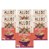 Allos Hof Granola z jagodami | Organiczne musli | Musli z jagodami | Chrupiące musli | Płatki śniadaniowe | Opakowanie 6 sztuk (6 x 300g), 1 sztuka (opakowanie 6 sztuk)