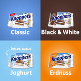 Jogurt – 4 x 200 g – Plasterki wafla nadziewane kremem jogurtowo-nugatowym, orzechami laskowymi i kakao