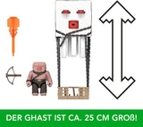 Zestaw figurek Mattel Minecraft, duch z atakiem ognia, światła, hałas, starter i pocisk, wojownik Piglin, inspirowany filmem, figurki JFB69 Naty Shop
