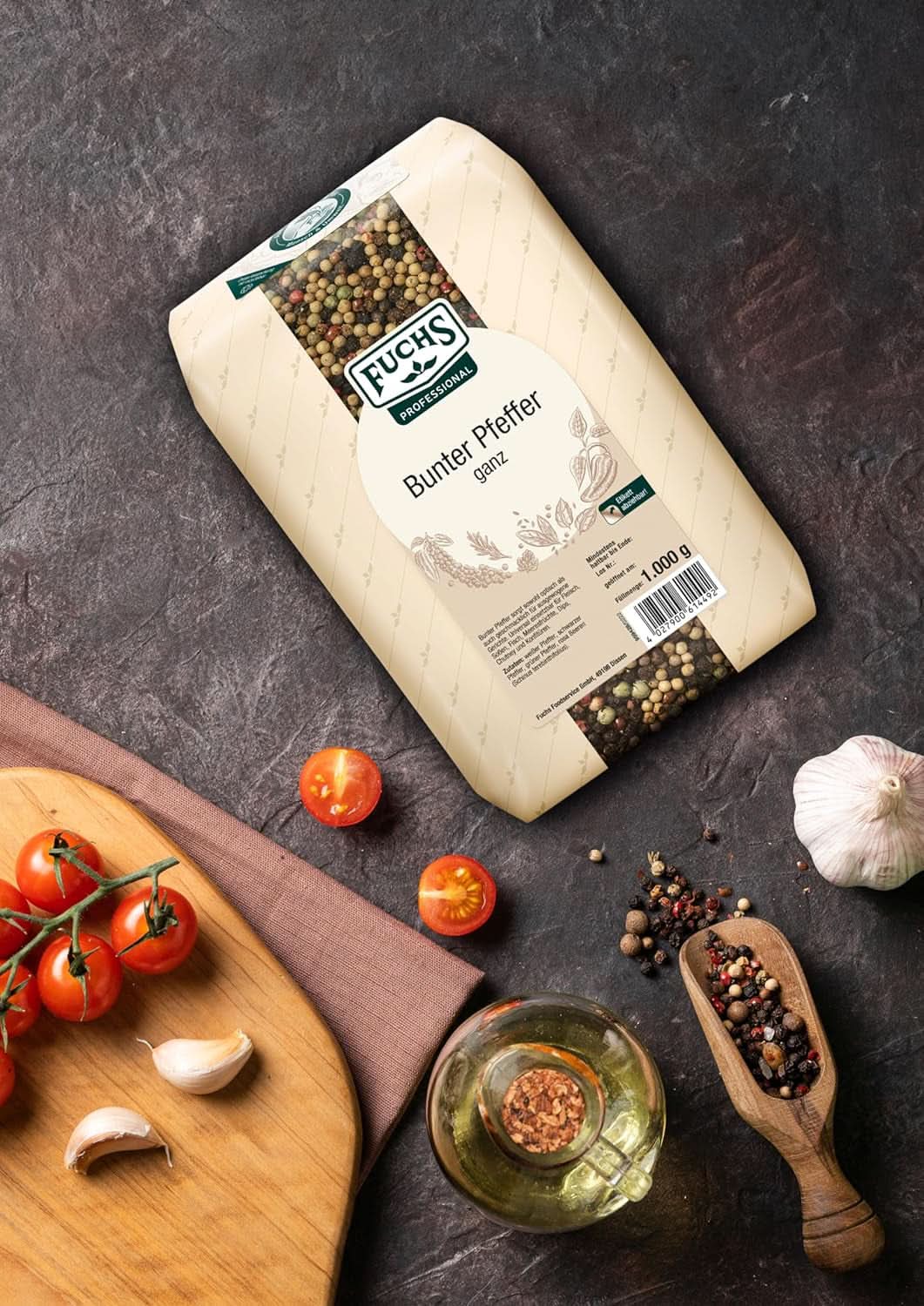 Fuchs kolorowy pieprz w całości, 1 kg Condimente Naty Shop