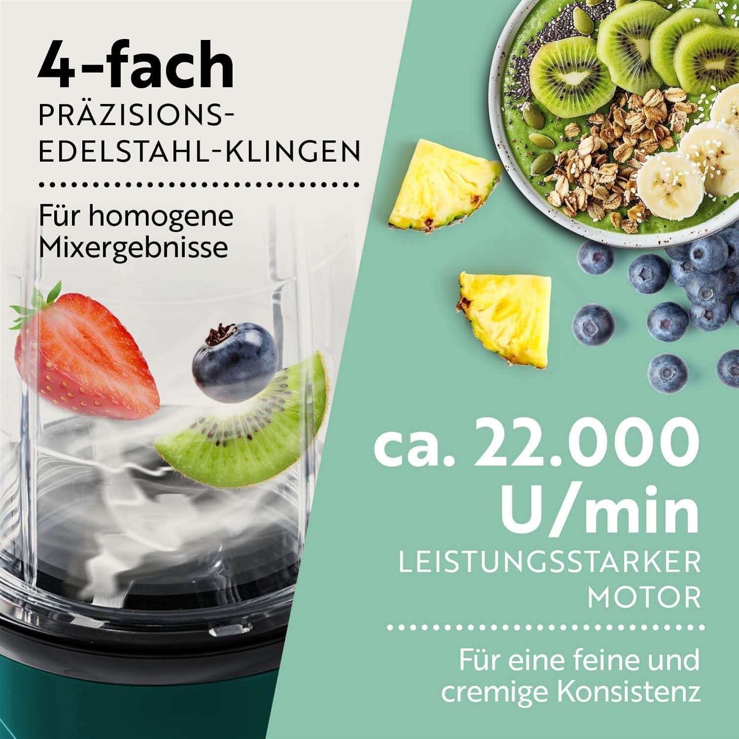 Gourmetmaxx Mr Magic Blender, Smoothie Maker z pakietem akcesoriów Xxl Naty Shop