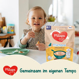 Milupa Stracciatella Owsianka mleczna - Bezglutenowe, bez oleju palmowego płatki dla niemowląt - Bez konserwantów i barwników - Od 8 miesiąca - 4 x 400 g