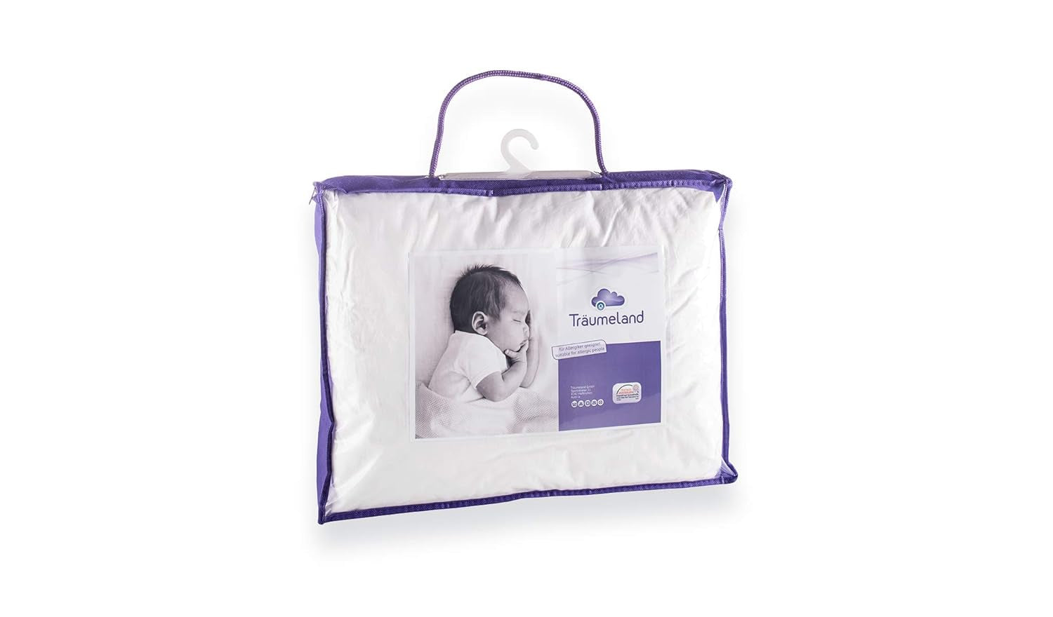 Dreumeland T060183 Poduszka Mech z Tencelem 40 X 60 cm, biała Poduszki standardowe Naty Shop