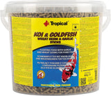 Pałeczki z kiełkami pszenicy i czosnkiem KOI&Goldfish 5L / 430g - Pokarm dla ryb stawowych przeznaczony do codziennego karmienia ryb koi w szerokim zakresie temperatur od 8 do 30°C