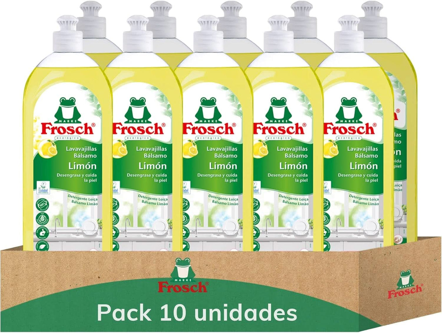 Płyn do płukania rąk, odtłuszczania i ochrony skóry, testowany dermatologicznie, 10 x 750 ml Naty Shop
