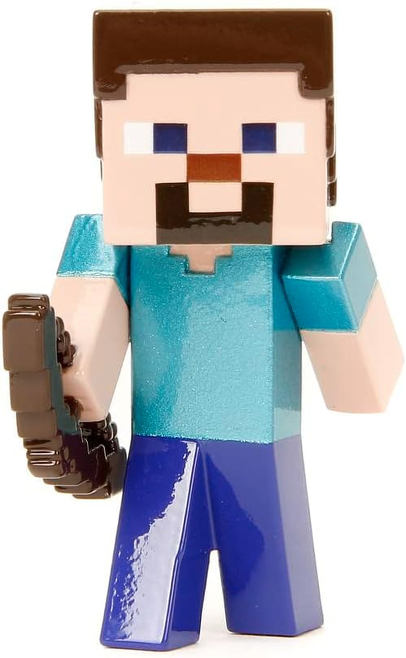 Jada Toys Zestaw figurek Minecraft (4 sztuki) Wykonane z metalu - Minecraft Jaskinie i klify Figurki kolekcjonerskie (Steve, Alex, Creeper i Warden) Dla graczy i kolekcjonerów 8+ 6 cm każda figurka Naty Shop