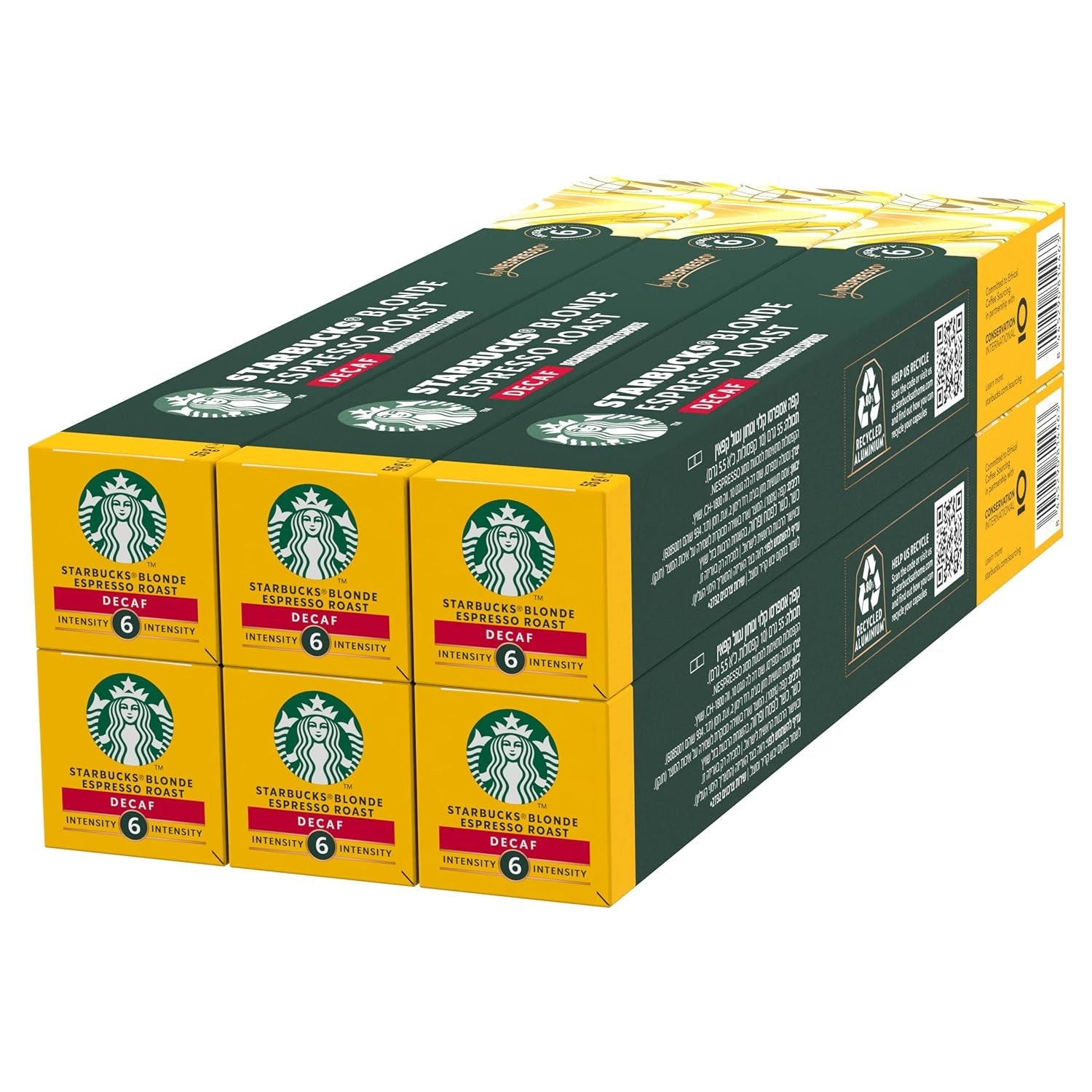 STARBUCKS Blonde Espresso Roast Entkoffeiniert marki Nespresso, Helle Röstung, Kaffeekapseln 6 x 10 (60 Kapseln)