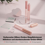 Aokitec 14 Stück Silikon Tool Nägel Pinsel Für Gel Naillac UV, Wiederwendbare Gel Pinsel Für UV Nailack Chrome Nail Powder, Nail Art Zubehör Für Ombre Blush Mirror Effekt, Nägel Selber Machen