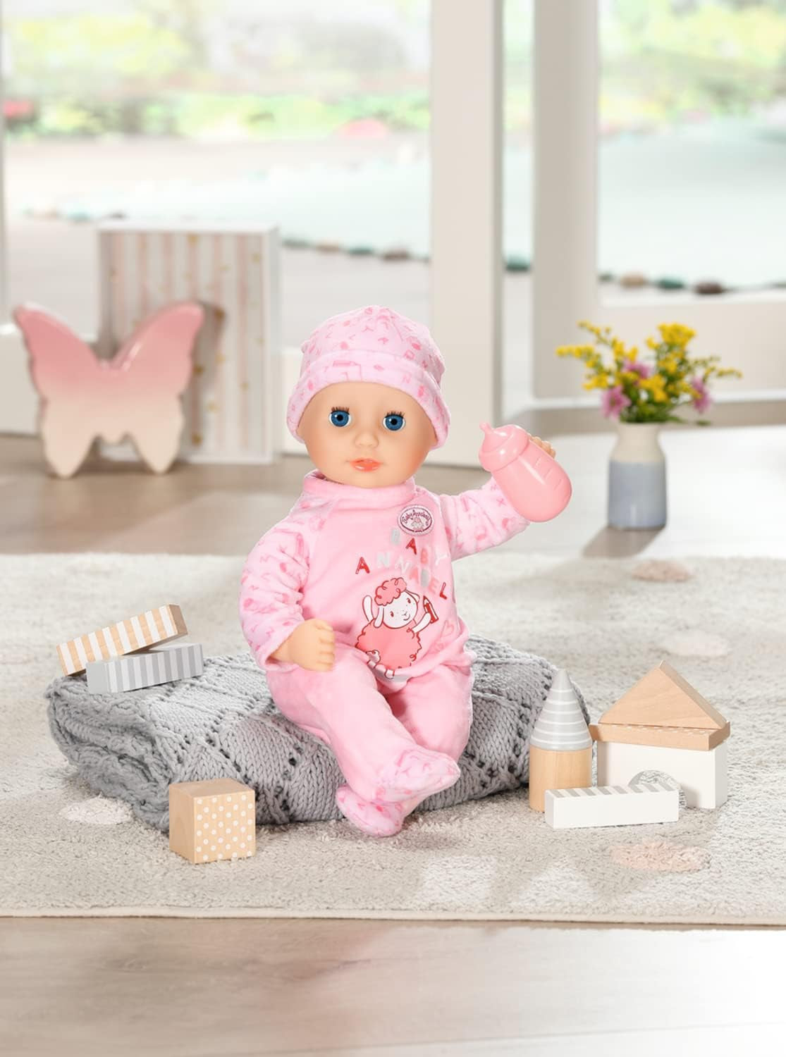 Annabell Mała lalka Annabell 36 cm, z materiałowym korpusem i zaspanymi oczami, 36 cm, 709870 Zapf Creation