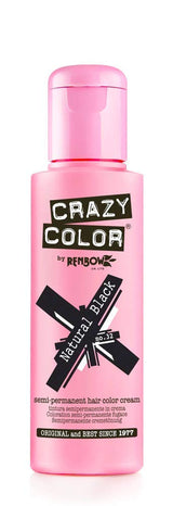 GO TOXIC Półtrwały krem koloryzujący UV do włosów, 100 ml (1 opakowanie) Naty Shop Farba do włosów Naturalna czerń 100 ml (1 opakowanie)
