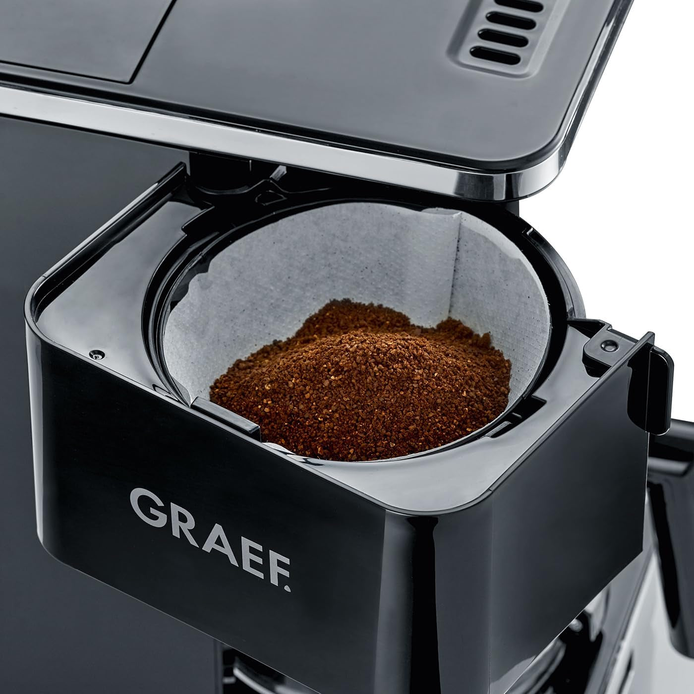 GRAEF. FK402 Ekspres przelewowy Czarny, 1,25 L, funkcja utrzymywania ciepła, timer, funkcja wstępnego zaparzania, głowica zaparzająca zapewniająca optymalny rozwój smaku, łatwa w obsłudze