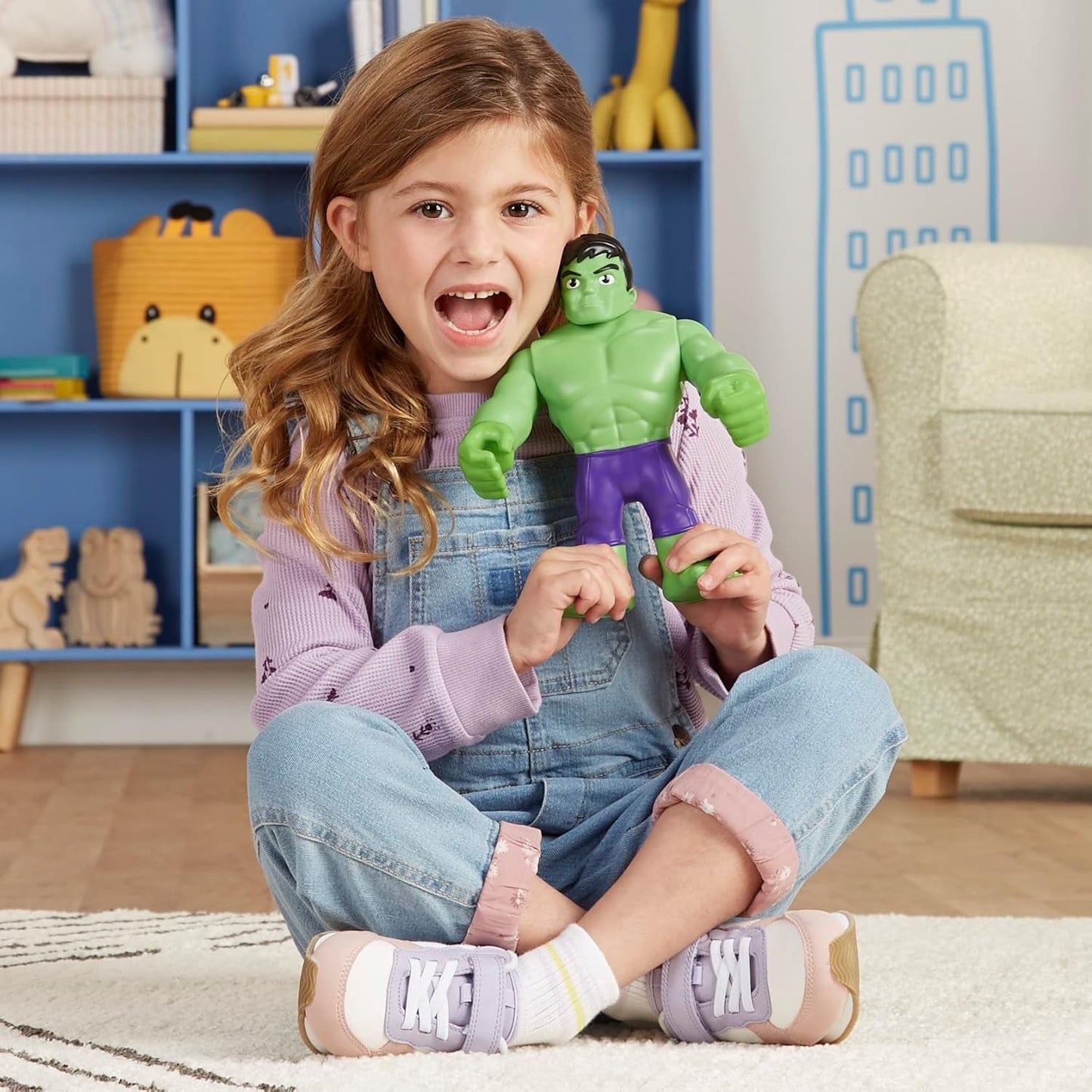 Marvel Spidey i jego niesamowici przyjaciele i jego niezwykli przyjaciele gigantyczna figurka bohatera 22 cm Hulk zabawka dla dzieci od 3 lat jeden rozmiar Figurki Naty Shop