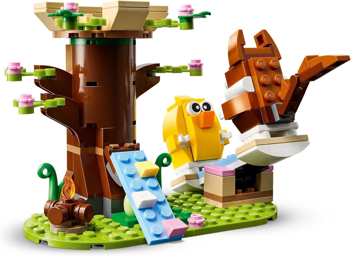 LEGO Wiosenny plac zabaw dla zwierząt, zestaw do budowania ptaków i wiewiórek, domek na drzewie dla dzieci, pomysł na prezent dla 8-letnich chłopców i dziewcząt, zestaw zwierząt, figurki zwierząt 40709 Zestawy do budowania Szukaj sklepu LEGO