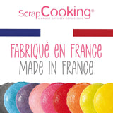 Scrapcooking - Zestaw 9 barwników spożywczych w proszku - Niebieski, Żółty, Różowy, Fioletowy, Pomarańczowy, Limonkowy, Czerwony, Pudrowy róż, Czarny - Jadalny proszek barwiący do ciast, babeczek, makaroników - 4270