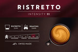 Café Royal Ristretto – kapsułki kawy kompatybilne z Nespresso®, 100% Arabica, intensywna, ciemna palenie, intensywność 11/12, Rainforest Alliance, 36 kapsułek