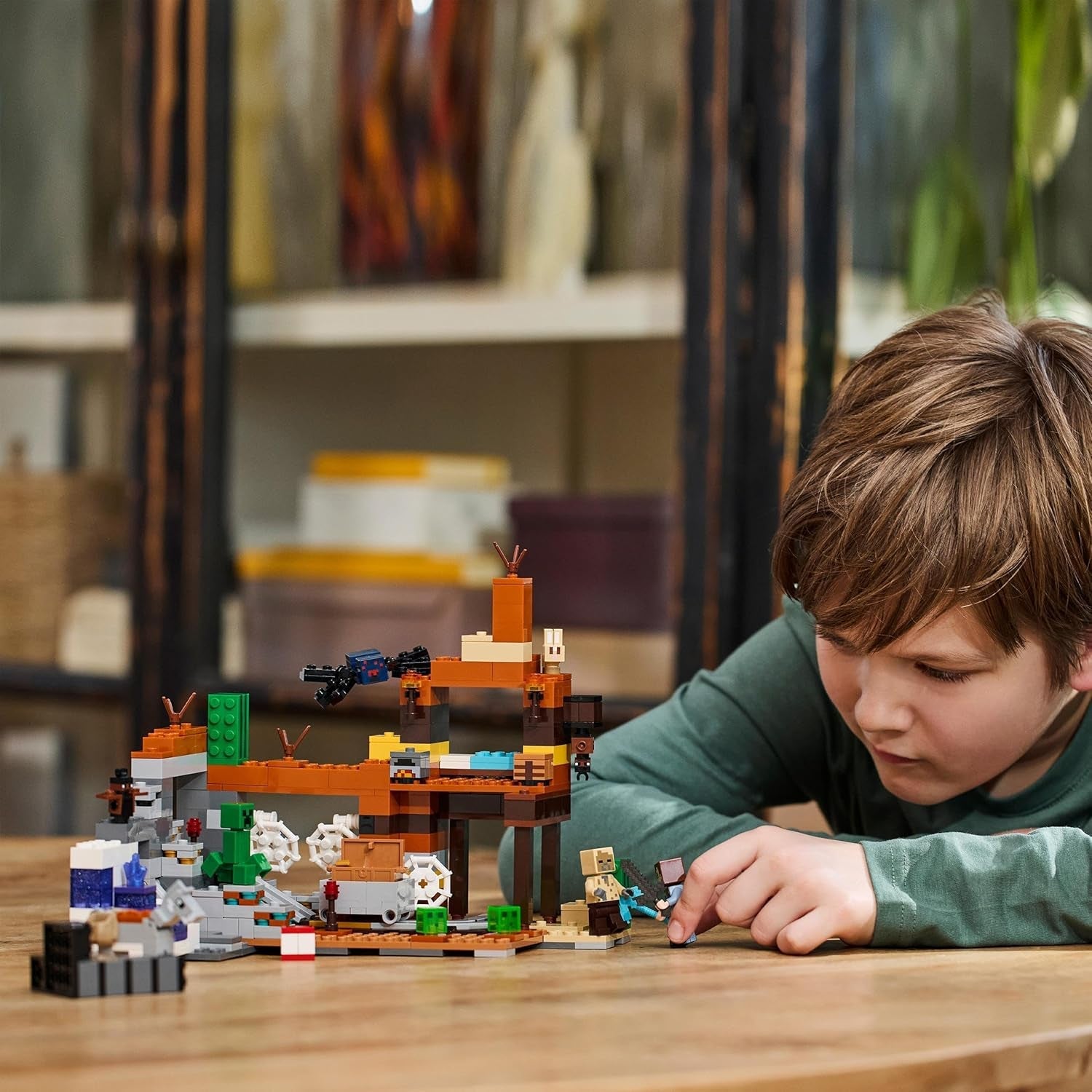 LEGO Minecraft Kopalnia Badlands Gra wideo Zestaw zabawek górniczych dla chłopców i dziewcząt w wieku od 8 lat Zabawne klocki budowlane Zestaw przygodowy Prezent urodzinowy 21263 Zestawy do budowania Besuche den LEGO-Store