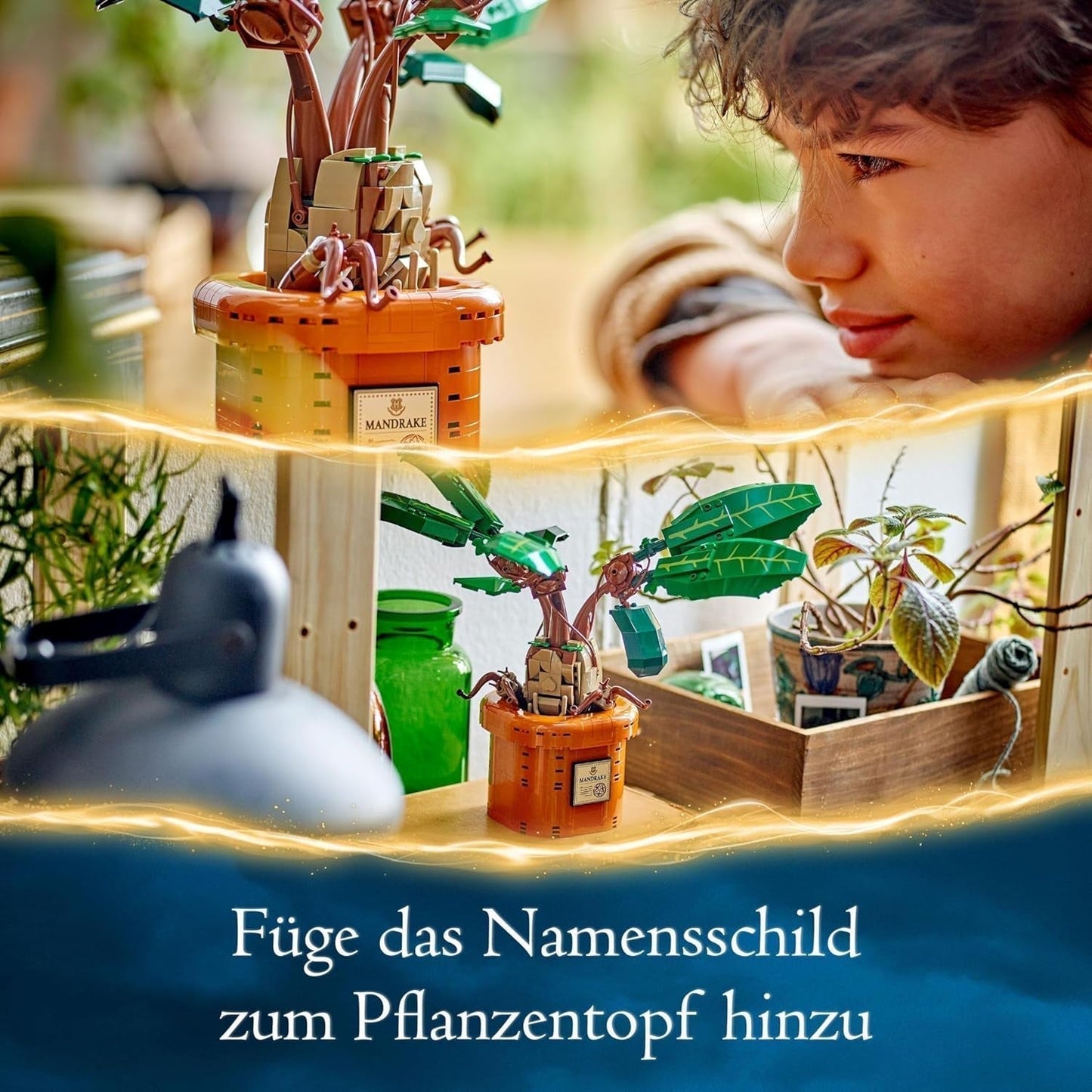 LEGO Harry Potter Magiczna Eliksir Roślina: Mandragora, zabawka z rośliną doniczkową, magiczny prezent dla dziewcząt, chłopców i wszystkich fanów, pomysłowy zestaw zabaw dla dzieci, dekoracja domu 76433 Zestawy do budowania Besuche den LEGO-Store