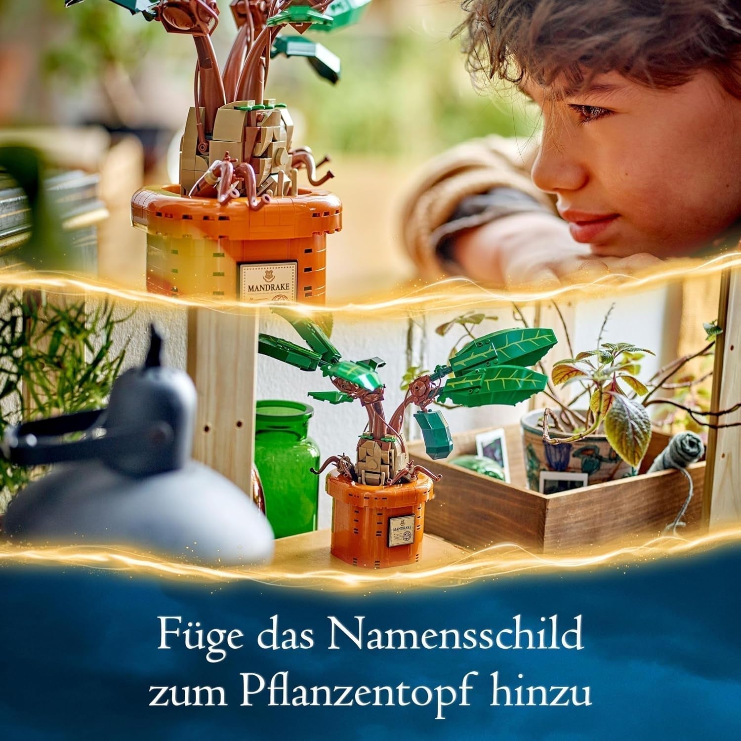 LEGO Harry Potter Magiczna Eliksir Roślina: Mandragora, zabawka z rośliną doniczkową, magiczny prezent dla dziewcząt, chłopców i wszystkich fanów, pomysłowy zestaw zabaw dla dzieci, dekoracja domu 76433 Zestawy do budowania Besuche den LEGO-Store