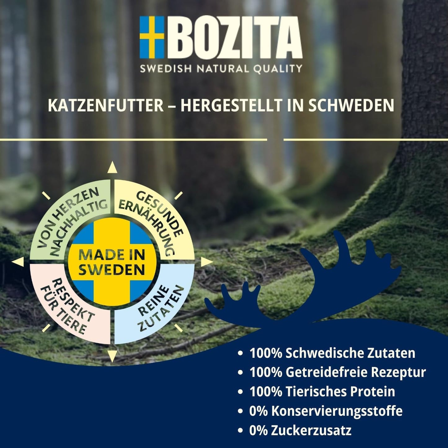 Pakiet próbny Bozita Tetra w sosie z dużą ilością kurczaka, węgla drzewnego oraz dużą ilością kurczaka i wołowiny w galarecie - 4+2-6x370g Bezzbożowa i bezcukrowa karma dla kotów sterylizowanych o zawartości białka 7,5% i tłuszczu 5%