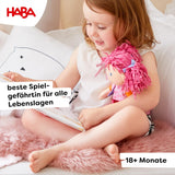 Lalka HABA Lily Lou - Lalka z miękkiej tkaniny od 18 miesięcy - 30 cm z ubrankami i włosami - Idealna towarzyszka zabaw dla małych dzieci - 1302842001