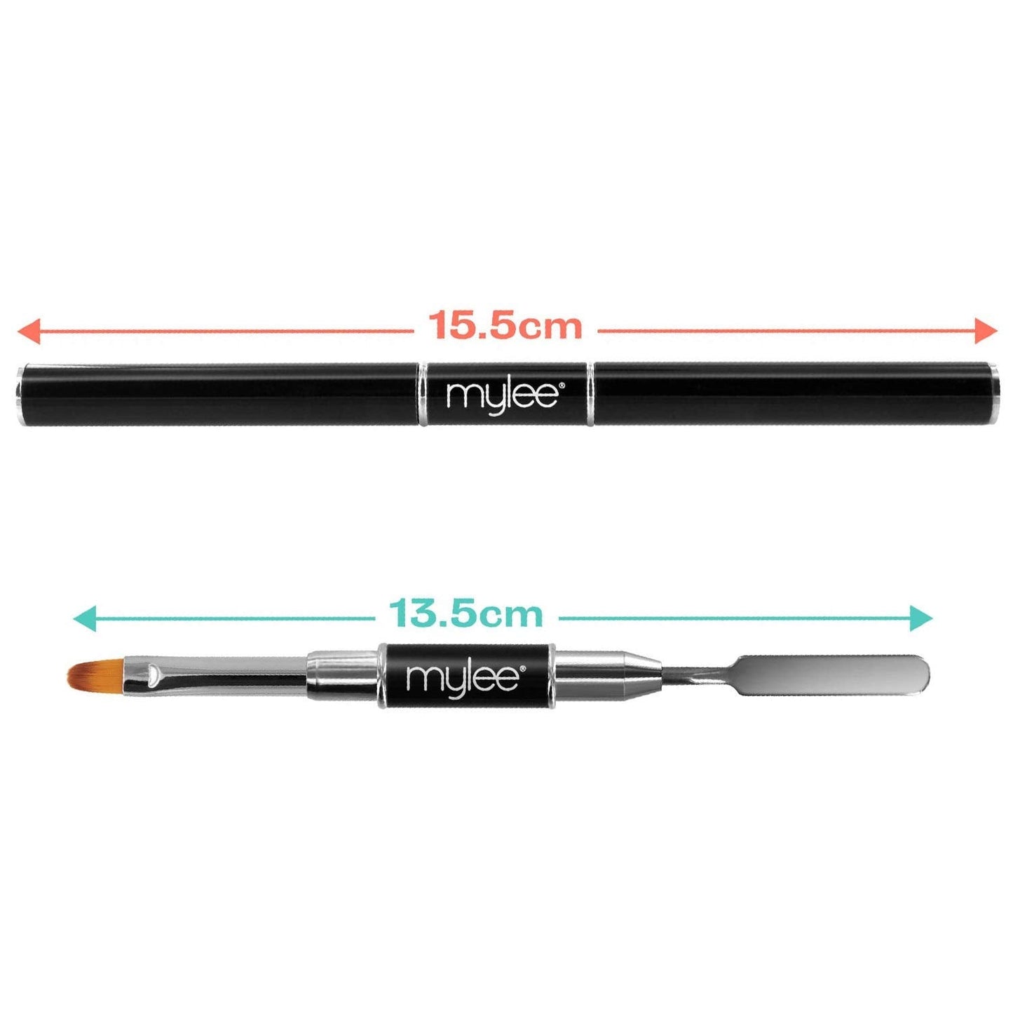 Mylee Magic Extender Gel Tool Mit Zwei Enden – 2 w 1 Pinsel & Spachtel do przedłużania UV/LED Nagelkunst, Nagelspitzen i Für