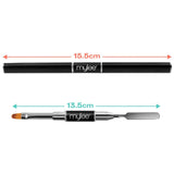Mylee Magic Extender Gel Tool Mit Zwei Enden – 2 w 1 Pinsel & Spachtel do przedłużania UV/LED Nagelkunst, Nagelspitzen i Für