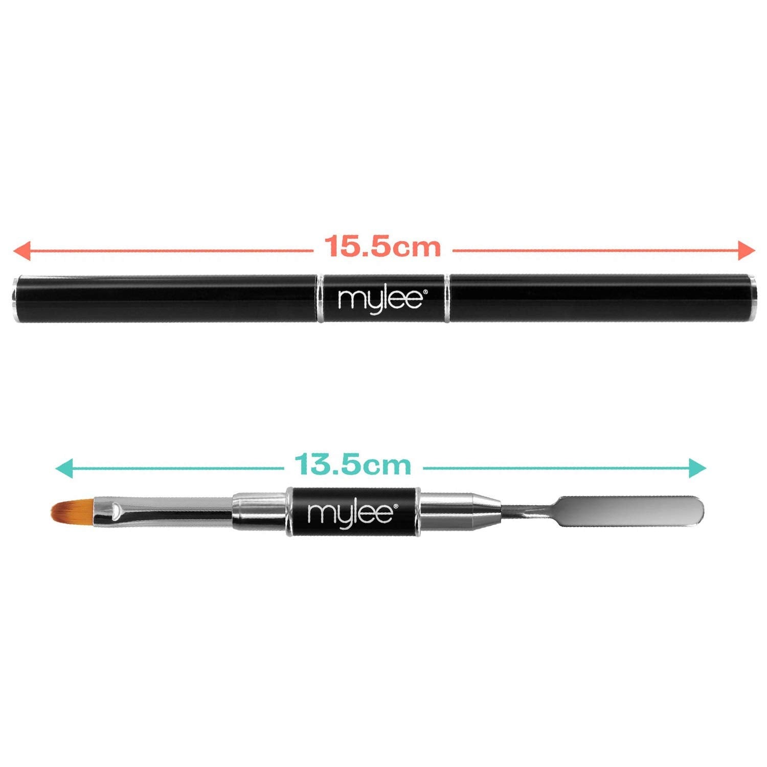 Mylee Magic Extender Gel Tool Mit Zwei Enden – 2 w 1 Pinsel & Spachtel do przedłużania UV/LED Nagelkunst, Nagelspitzen i Für