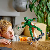 Figurka LEGO Marvel Green Goblin, ruchoma zabawka do budowania superzłoczyńcy dla dzieci w wieku 8+, chłopców i dziewcząt, zestaw Wszechświat Spider-Mana z suwakami i bombami dyniowymi, pomysł na prezent dla superbohatera 76284 Zestawy do budowania Besuche w sklepie LEGO