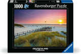 Ravensburger Puzzle 12000690 - Zachód słońca nad Amrum - 1000 elementów puzzle dla dorosłych i dzieci od 14 lat, puzzle na plaży Morza Północnego Puzzle Naty Shop