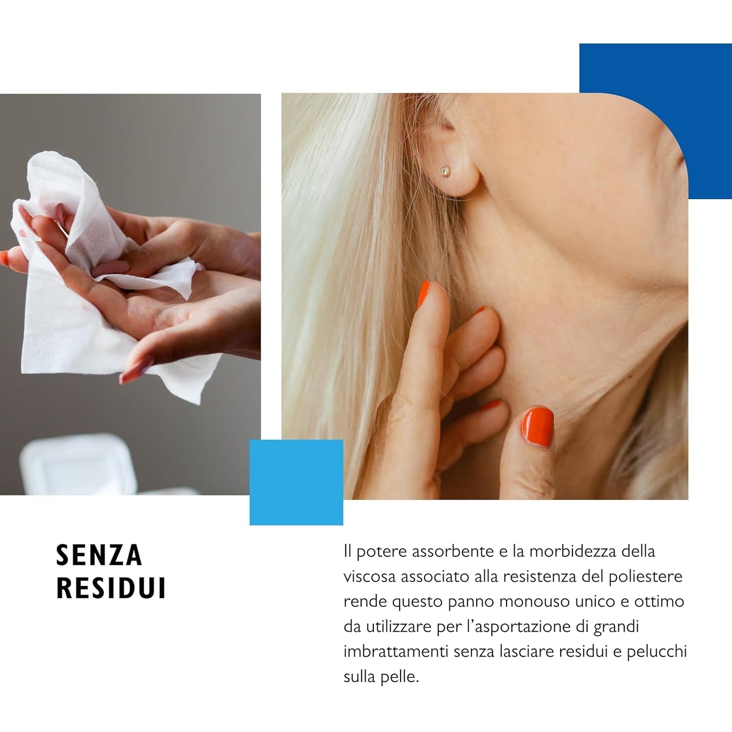 BIODERM Cellusoft - miękkie, wielofunkcyjne, jednorazowe chusteczki nawilżane wiskozowe i poliestrowe - wielofunkcyjne chusteczki do delikatnej higieny wrażliwej i zaczerwienionej skóry osób starszych i dzieci - 30 x 38 cm (50