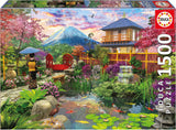Educa - Puzzle 1500 elementów dla dorosłych | Ogród Japoński. Wymiary: 85 X 60 cm. Zawiera klej do puzzli Fixpuzzle. Przez 14 lat (19937) Puzzle Naty Shop Domyślny tytuł