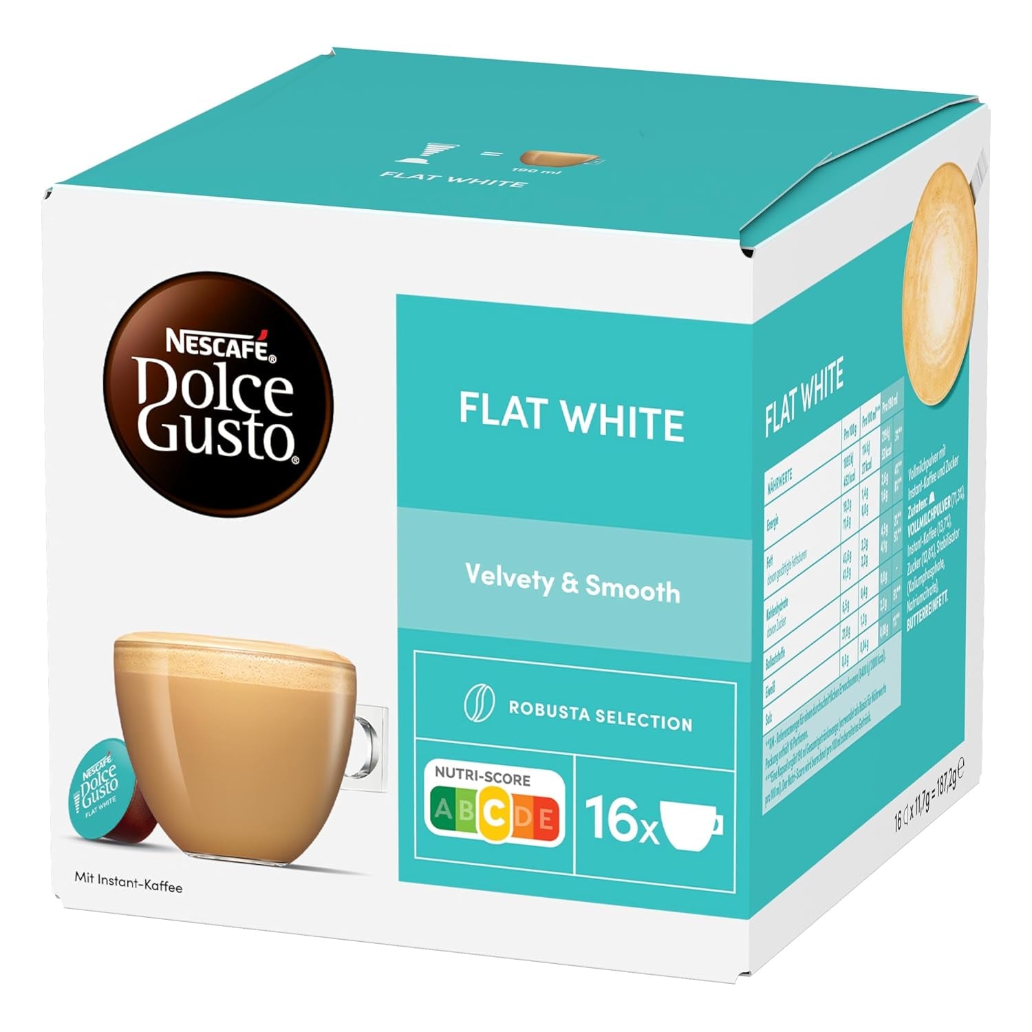 NESCAFÉ DOLCE GUSTO Flat White Kaffeekapseln 3-pak (3 x 16 Kapseln)