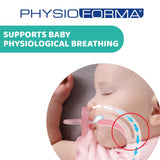 Chicco PhysioForma Smoczek Comfort 6-16 miesięcy, 1 sztuka, smoczek z silikonowym smoczkiem, wspomaga fizjologiczne oddychanie i wspomaga prawidłowy rozwój jamy ustnej, niebieski