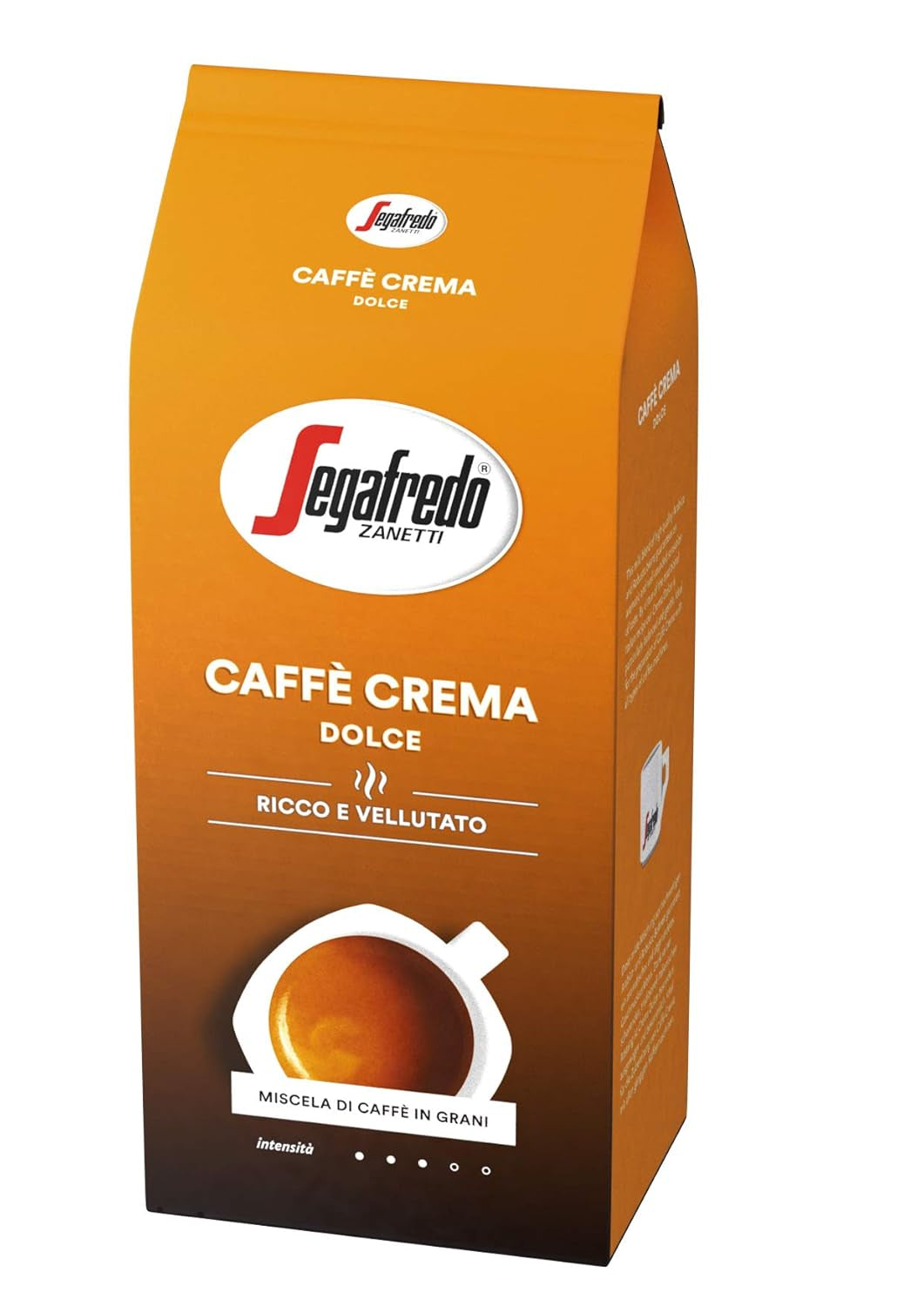 Segafredo Zanetti Caffè Crema Dolce - Całe ziarna (opakowanie 1 kg) - Pasuje do Caffè Crema - Kawa ziarnista jasno i średnio palona o łagodnym i zrównoważonym smaku (2 opakowania)