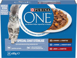 PURINA JEDEN | BIFENSIS | Karma dla sterylizowanych dorosłych kotów | Wspomaga witalność, kości, mięśnie i stawy kota W sosie | Saszetki z kaczką, sardynkami, wołowiną, świeżością | 1 sztuka (8x85g)
