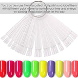 150 Stück Nail Art Tips Pierścień w sztyfcie, Przezroczysta Farbe Karte Platten Nagelleck Display Ring Sticks, Nagel Salon Übungen Display Tipsy