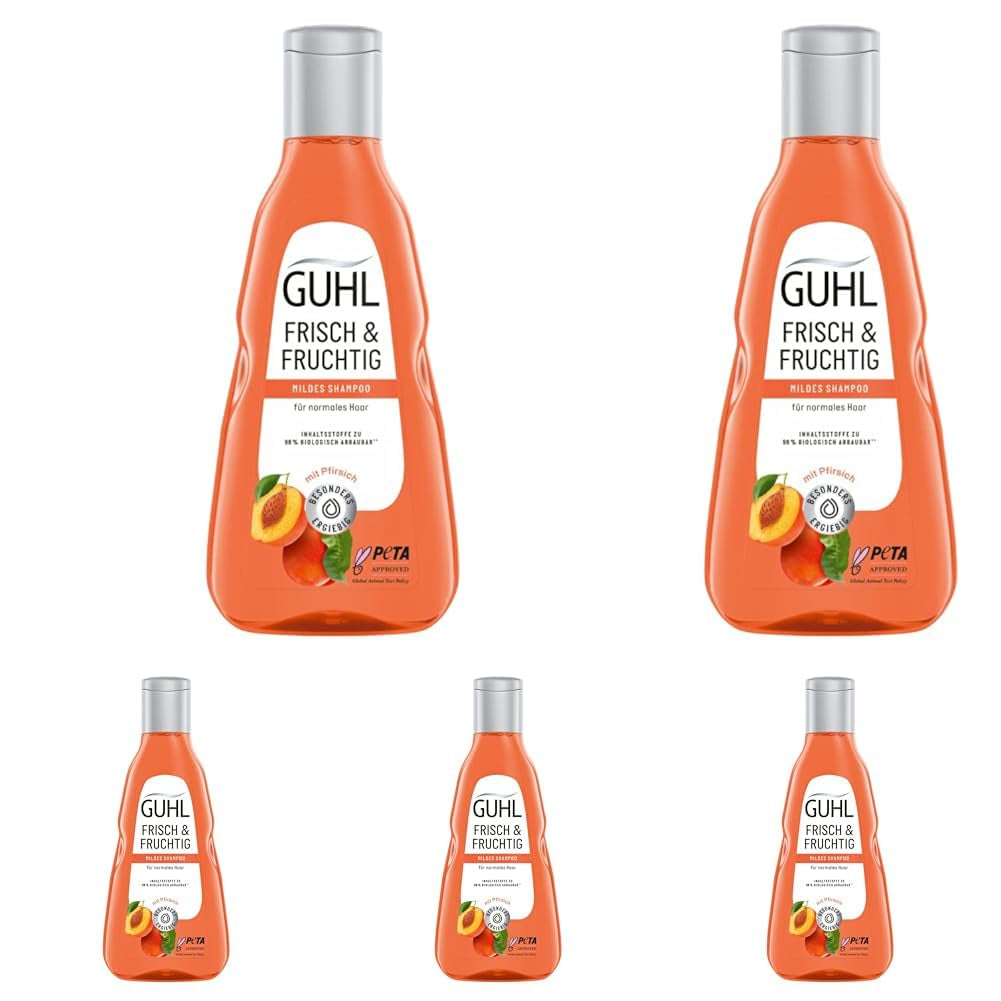 Szampon Guhl Fresh & Fruity - Pojemność: 250 ml - Rodzaj włosów: Normalne Prysznic i kąpiel Guhl 5 x 250 ml