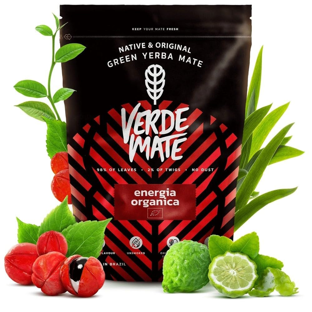 Green Mate Green Organica Energy Guarana 500G | Organiczna herbata Yerba Mate z Brazylii | Naturalna zawartość kofeiny | Organiczna herbata Mate