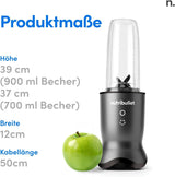 Blender osobisty Nutribullet, mikser Der Leistungsstärkste Mixer Für Eine porcja, silnik 1000 Watt Und Leiser, 900 ml Becher Aus Tritan Renew, Leuchtende Touch Bedienknöpfe, Dunkel Grau Bucatarie Naty Shop