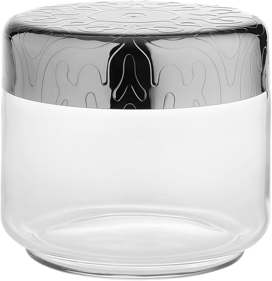 Alessi MW21/75 Powlekany szklany słój kuchenny 75 cl Pudełka do przechowywania żywności Naty Shop 50 Cl